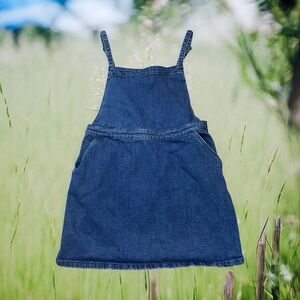 ASOS Shoulder Strap Denim Jean Apron Pinafore Dress Women’s Size 14 Cottagecore